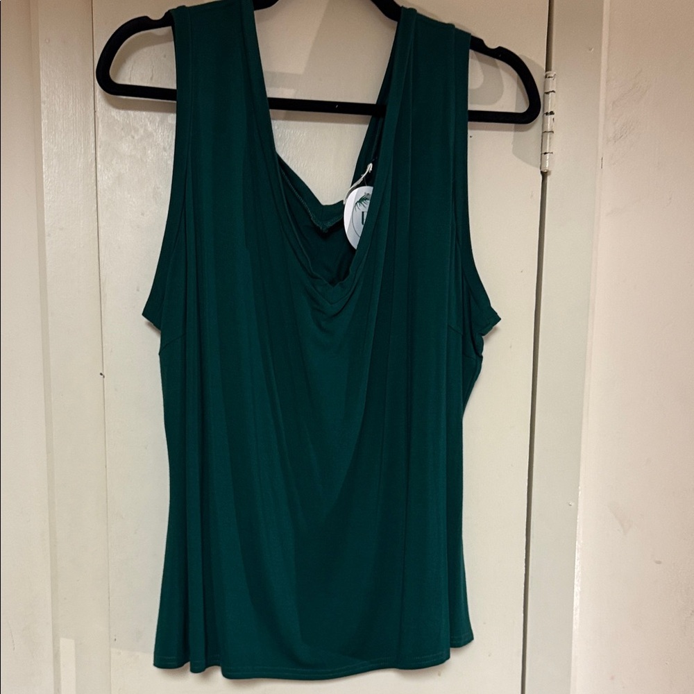 Sugarlips Emerald Green Drape Tank Top